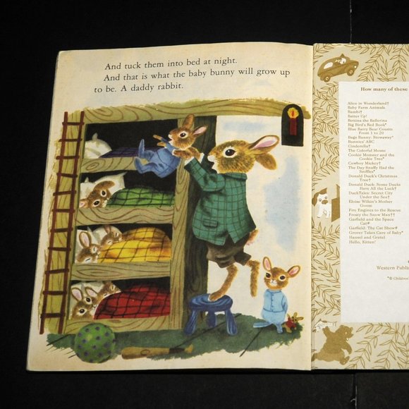 VTG Richard Scarry Little Golden Book 'When Bunny Grows Up' 1955 Easter Gift - Picture 10 of 12
